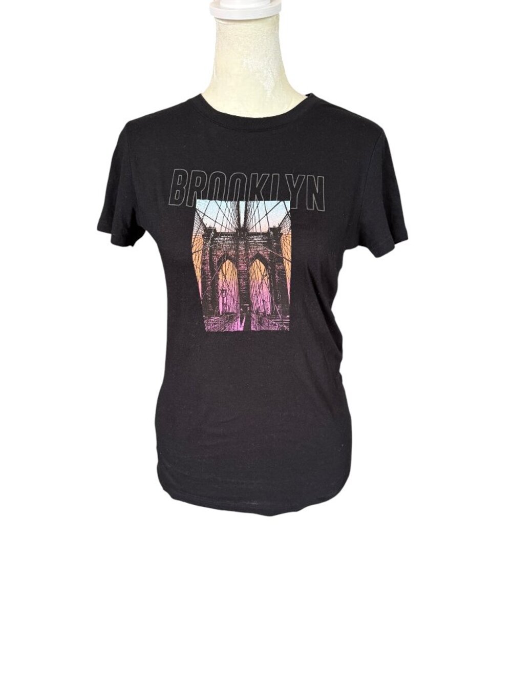 Free State women's black "Brooklyn" short sleeve crewneck pullover t-shirt S